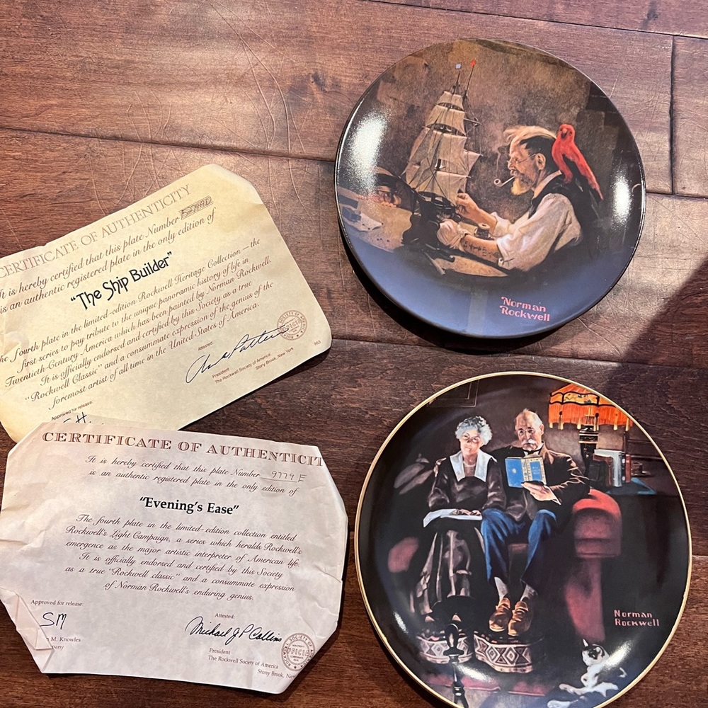 Norman Rockwell Collector Plates Set